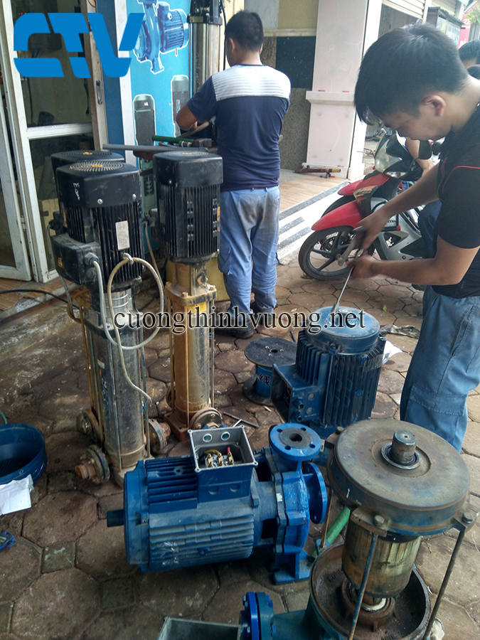 Sửa máy bơm trục đứng Ewara CVL khi bị hỏng buồng bơm