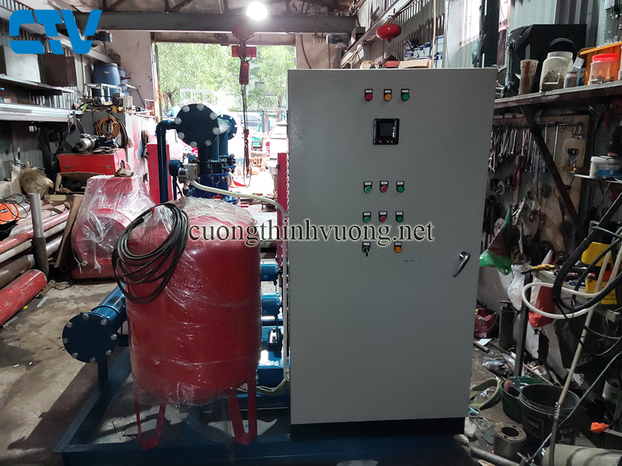 Tư vấn, lắp đặt tủ điện biến tần 55Kw điều khiển cụm máy bơm tăng áp