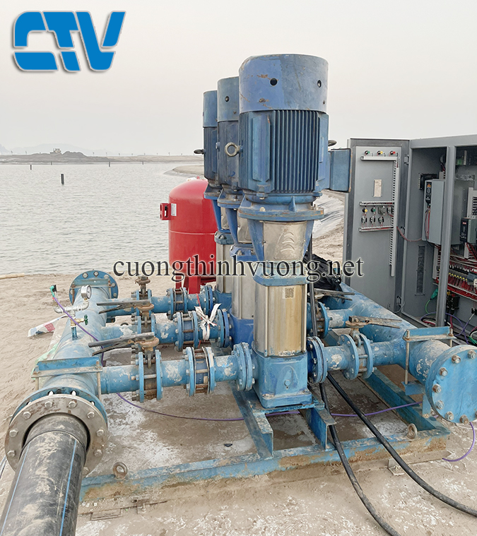 Thiết kế, lắp đặt Tủ điện biến tần điều khiển cụm máy bơm tăng áp 30Kw